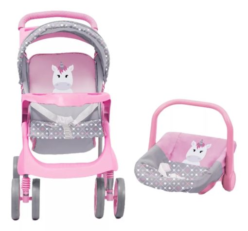 Set 2 Piezas Coche de Muñeca con Baby Silla - Imagen 2