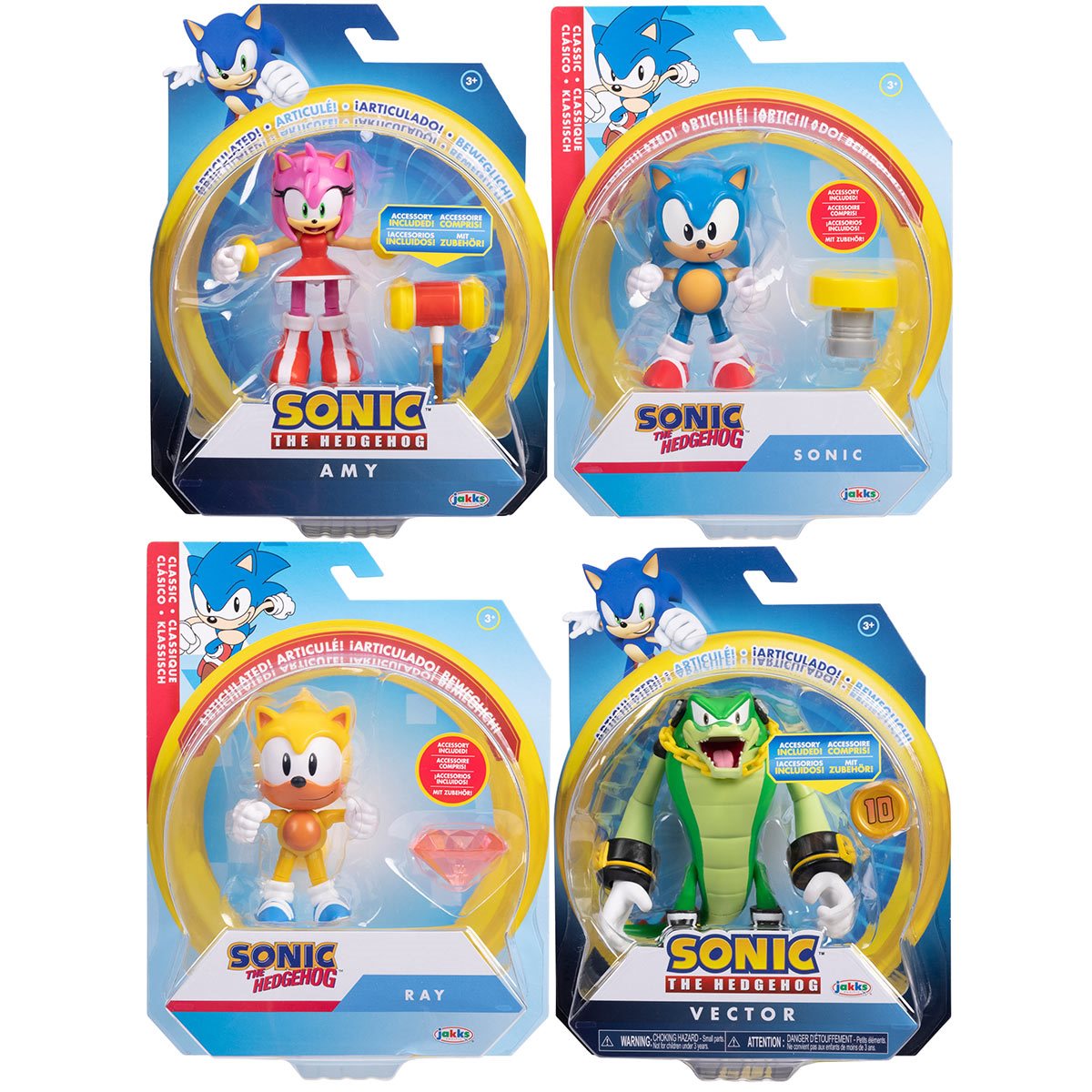 Sonic Conjunto 4 Figuras Família