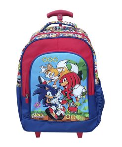 Mochila Infantil Sonic con Carro Grande 40 x 30 cm