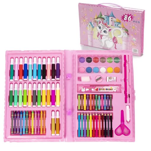Kit Escolar 86 Piezas Rosa