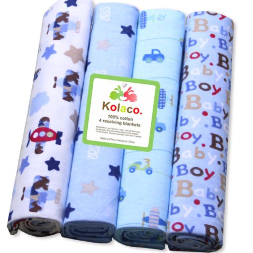 Pack de 4 Mantas Recibidoras Celeste
