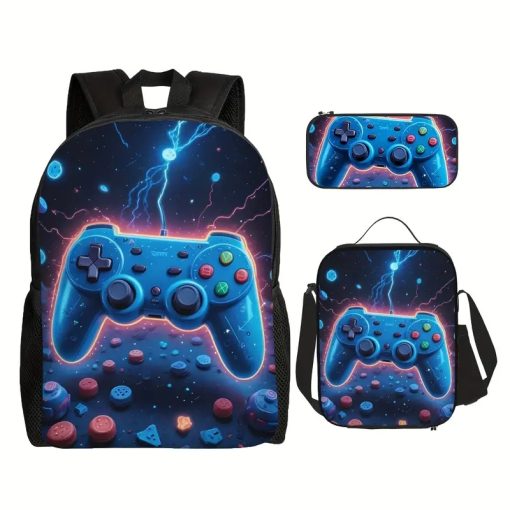 Set Escolar Mochila, Lunchera y Cartuchera Gamer - Imagen 2