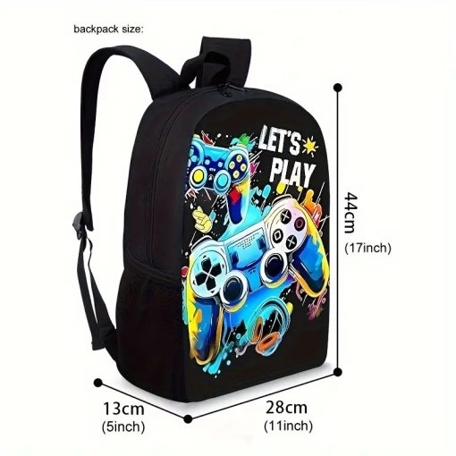 Set Escolar Mochila, Lunchera y Cartuchera Gamer - Imagen 6