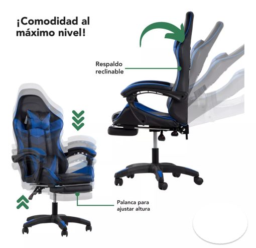 Silla Gamer Azul - Imagen 4