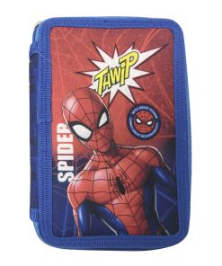 Cartuchera 3 Pisos Con Cierre Disney Escolar Spiderman