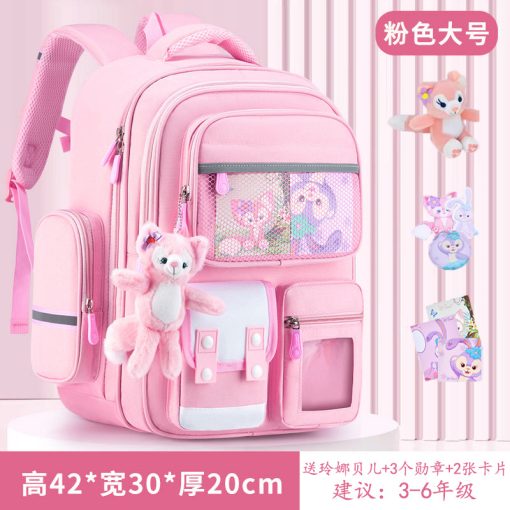 Mochila Escolar con Múltiples Bolsillos y Accesorios