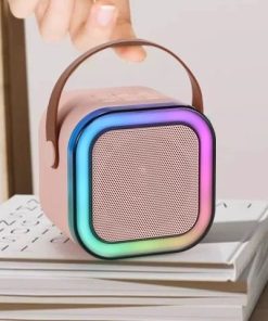 Set 2 Micrófonos y Parlante con Luces y Bluetooth