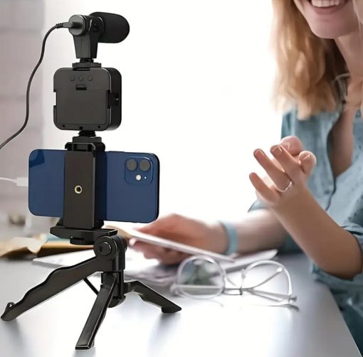 Tripode de Celular con Luz Led Y Microfono