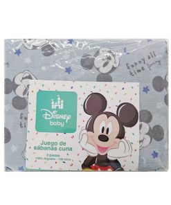 Juego Sábanas para Cuna 130 Hilos 100% Algodón - Mickey