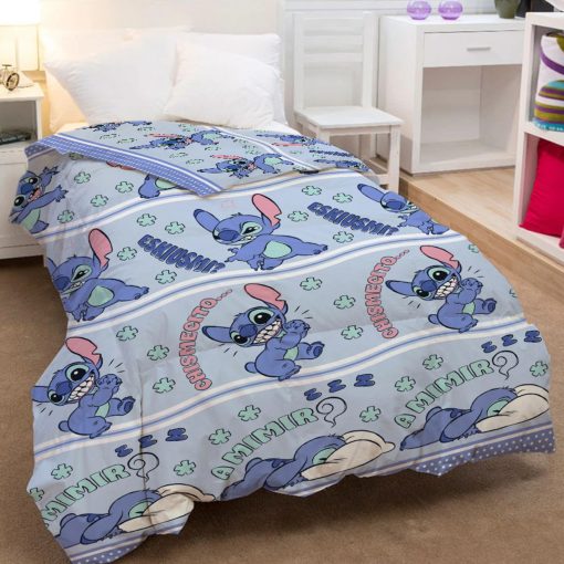 Colcha Infantil Stitch 1 Plaza 100% Microfibra