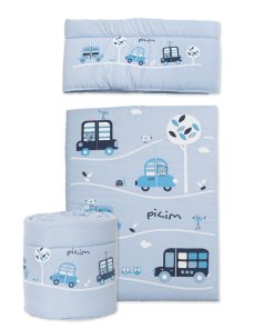 Set acolchado con chichonera cuna