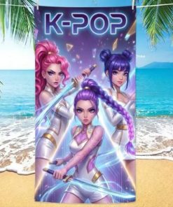 Alternative view of Toalla de baño Guerreras KPOP