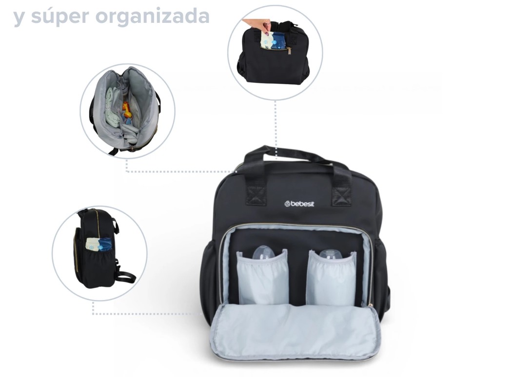 Mochila Maternal Bebesit - Negro - Imagen 5