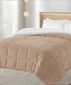 Acolchado de Corderito Plazas 2 plazas Sommier Beige