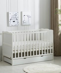 Cuna de Madera Maciza Convertible Fácil de Usar
