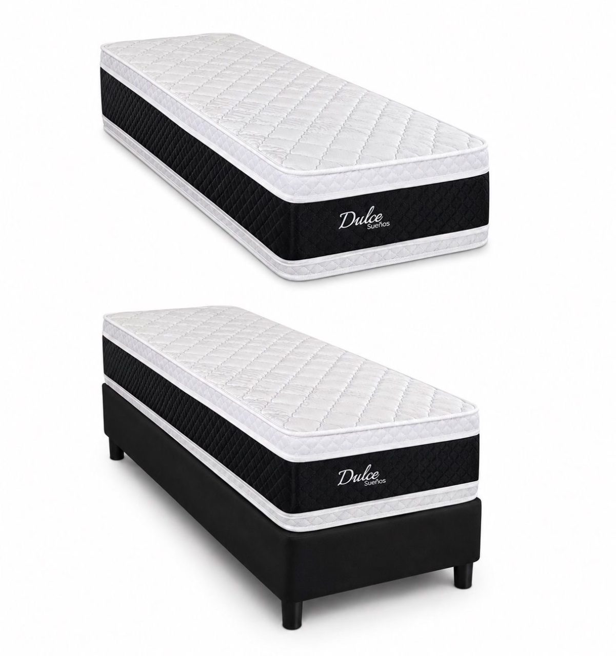 Conjunto Sommier Espuma D65 1 plaza Linea Dulces Sueños